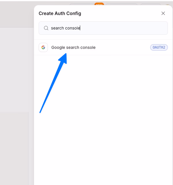 google search console selection